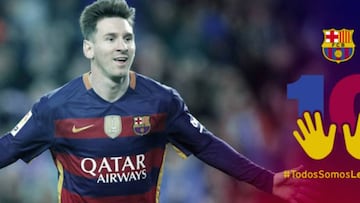 Camapaña del Barça a favor de Leo Messi (Twitter)