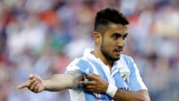 El centrocampista del Málaga, Pedro Morales.