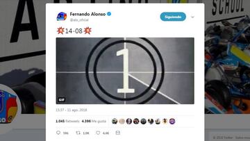 El tweet de Alonso.