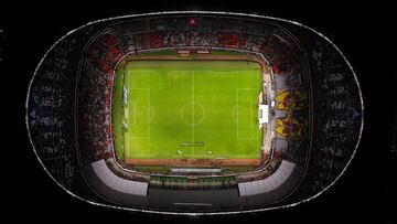 Aerial View during the game Mexican National Team (Mexico) vs Honduras, corresponding to the Quarterfinals second Leg of the Concacaf Nations League 2023-2024, at Azteca, on November 21, 2023.
<br><br>
Vista Aerea durante el partido Seleccion Nacional Mexicana (Mexico) vs Honduras, correspondiente a Cuartos de Final Vuelta de la Liga de Naciones de Concacaf 2023-2024, en el Estadio Azteca, el 21 de Noviembre de 2023.