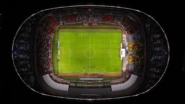    Aerial View during the game Mexican National Team (Mexico) vs Honduras, corresponding to the Quarterfinals second Leg of the Concacaf Nations League 2023-2024, at Azteca, on November 21, 2023.

<br><br>

Vista Aerea durante el partido Seleccion Nacional Mexicana (Mexico) vs Honduras, correspondiente a Cuartos de Final Vuelta de la Liga de Naciones de Concacaf 2023-2024, en el Estadio Azteca, el 21 de Noviembre de 2023.