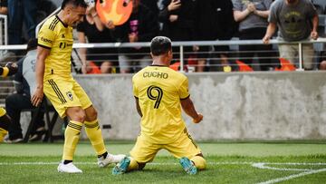 Juan Camilo 'Cucho' Hernández fue figura con el Columbus Crew ante Cincinnati en la MLS.