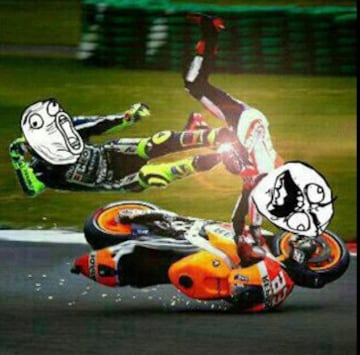 Los mejores memes del incidente entre Rossi y Márquez