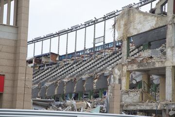 El avance de las obras de demolición del templo rojiblanco.