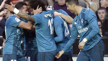 La broma de Cristiano a Marcelo en la celebración del 1-3