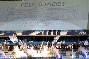 El Málaga celebró el 80 aniversario del estadio de La Rosaleda.