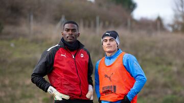 Jesús Owono y Luka Romero.