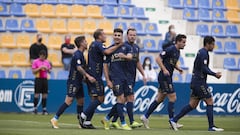 celebracion gol Xemi, 1-1, UCAM CF vs AT San Luque&Atilde;&plusmn;o, Campeonato 2 division B,  Grupo IV, Estadio La Condomina, Murcia, 25/04/2021