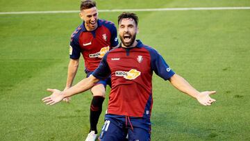 Enric Gallego celebra el gol que le hizo al Leganés el curso que Javier Aguirre anheló su fichaje por los pepineros. 
 