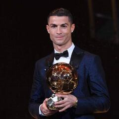 When did Cristiano Ronaldo win his Ballon d'Or awards? Seasons and stats