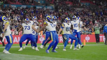 Los jugadores del equipo angelino se vieron inspirados por el portugués y así festejaron con su icónica celebración tras lograr un Touchdown.