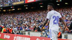 Vinicius, durante el Barcelona-Real Madrid.