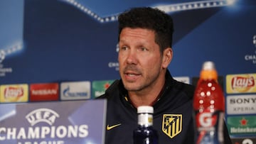 Simeone en rueda de prensa. 