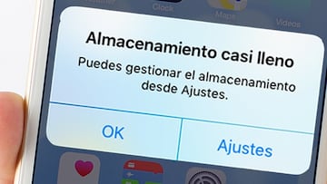 almacenamiento casi lleno