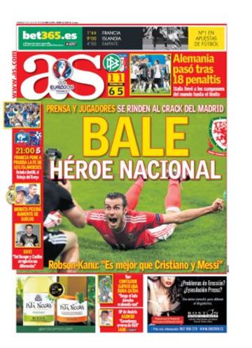 Las portadas de AS de julio