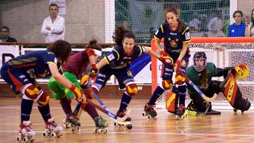 Selecci&oacute;n espa&ntilde;ola hockey patines femenina Portugal Europeo
 
 La final del Europeo suspendida por Leslie deber&aacute; terminarse en el mismo pabell&oacute;n
 
 
 15/10/2018