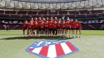 El Atlético femenino entrenó en el Wanda Metropolitano.