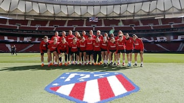 El Atl&eacute;tico femenino entren&oacute; en el Wanda Metropolitano.