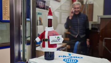 Un empleado de la administración número 6 situada en la calle Muro del Carmen, nº 4, celebran que han vendido el número 72.480 correspondiente al Primer Premio del Sorteo Extraordinario de la Lotería de Navidad 2024, a 22 de diciembre de 2024, en Logroño, La Rioja (España).‘El Gordo’ de la Lotería de este año ha sido vendido íntegramente en la Administración Muro del Carmen en Logroño, sin embargo, gran parte de los décimos del número premiado se han vendido al Club Deportivo Distrito Olímpico en San Blas-Canillejas (Madrid). El Estado reparte hoy un total de 2.702 millones de euros en premios, lo que supone 112 millones más que el año pasado. Para este sorteo se han puesto a la venta 193 millones de décimos de Lotería de Navidad.
22 DICIEMBRE 2024;GORDO;LOTERÍA;SUERTE;ADMINISTRACIÓN;PREMIO;PREMIADOS;
Eduardo Sanz / Europa Press
22/12/2024