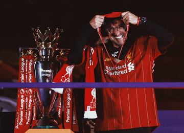 Juergen Klopp celebra la consecuci¨®n de la Premier League.