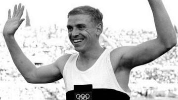 Armin Hary, tras ganar los 100m de los Juegos de Roma 60.