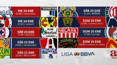 Fechas y horario de la jornada 3 de la Liga MX