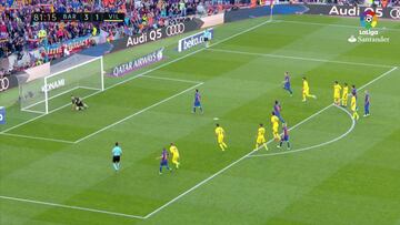 El 'Panenkazo' de Messi al Villarreal... ¡Rozó el larguero!
