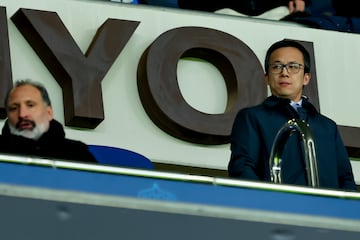 Rufete y Mao, este miércoles, en el palco del RCDE Stadium.