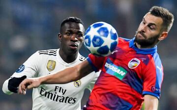 Vinicius Junior in action against Viktoria Plzen.