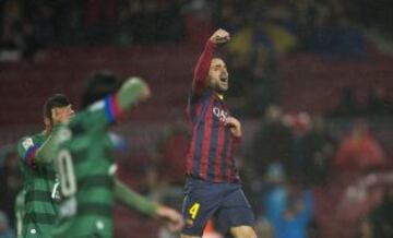 5-1. Cesc Fábregas celebra el quinto gol.