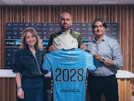 Marián Mouriño, Claudio Giráldez y Marco Garcés.