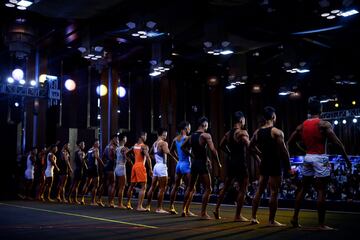 Los participantes masculinos durante la competición. 