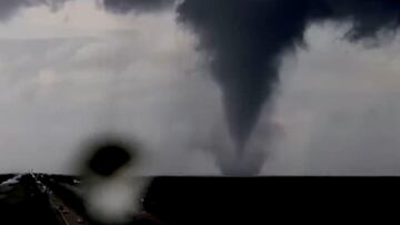 Florida traffic cameras capture dramatic tornado crossing highway as Hurricane Milton strikes