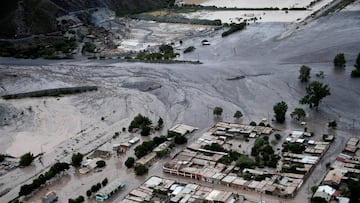 Pueblo de Volcan, en Argentina, afectado por las inundaciones que también han golpeado al Dakar.