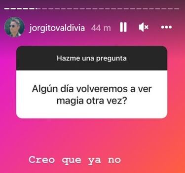 Jorge Valdivia piensa en el adiós