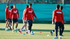 El Atlético ya se entrena en Argentina e inicia su gira