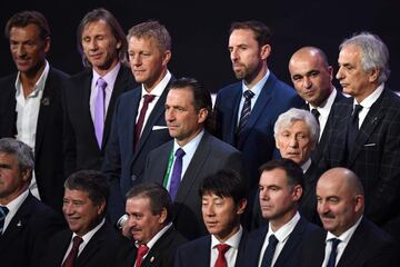 Pékerman y otros técnicos en el sorteo del Mundial de Rusia 2018