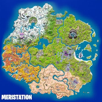 Mapa de Fortnite Temporada 4 (parche 22.00)