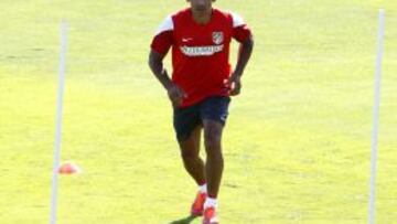 El Cata D&iacute;az entrena durante la pretemporada del Atl&eacute;tico. 