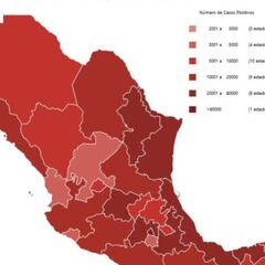 Mapa y casos de coronavirus en México por estados hoy 25 de agosto