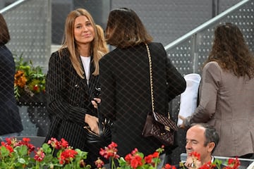 Carla Pereyra durante el partido entre Rafa Nadal y el checo Jiri Lehecka correspondiente a los octavos de final del Mutua Madrid Open.