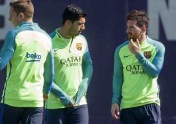 Luis Suárez y Leo Messi.