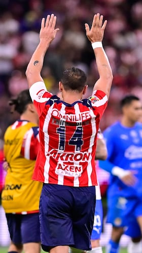 Javier Chicharito Hernandez of Guadalajara during the 17th round match between Guadalajara and Monterrey as part of the Liga BBVA MX, Torneo Apertura 2025 at Akron Stadium, on November 08, 2025 in Guadalajara, Jalisco, Mexico.