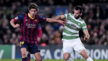 Sergi Roberto, en acción ante el Celtic.