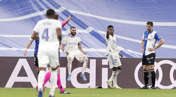 2-0. Vinicius celebra el segundo gol.