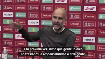 Guardiola's tense discussion with reporter after FA Cup defeat