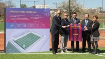 Bartomeu, en la presentaci&oacute;n de nuevo Miniestadi.