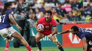 El español Alejandro Laforga durante el partido.