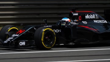 Fernando Alonso durante el GP China 2016.