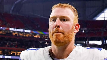 ATLANTA, GEORGIA - NOVEMBER 03: Cooper Rush #10 of the Dallas Cowboys walk off the field after a loss to the Atlanta Falcons at Mercedes-Benz Stadium on November 03, 2024 in Atlanta, Georgia. Todd Kirkland/Getty Images/AFP (Photo by Todd Kirkland / GETTY IMAGES NORTH AMERICA / Getty Images via AFP)